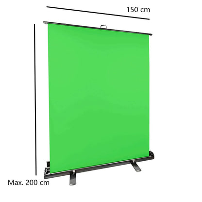 StudioKing Fondo verde enrollable FB-150200FG 150x200 cm Chroma Verde — 2