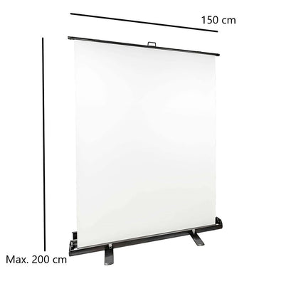 StudioKing Fondo enrollable FB-150200FW 150x200 cm Blanco — 3