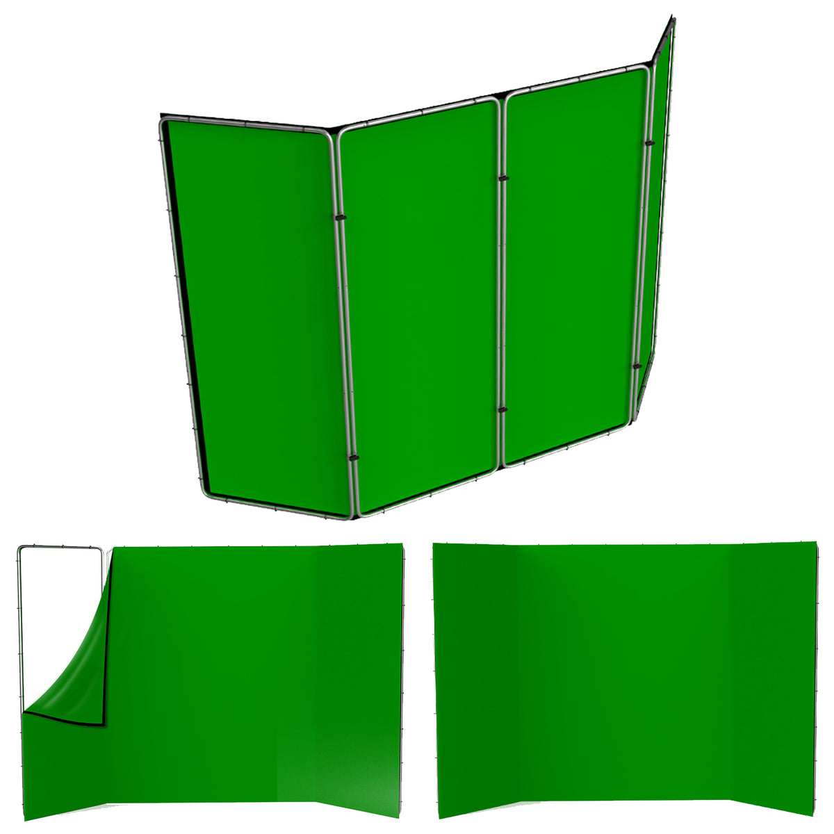 StudioKing Panorámico Fondo Fondo verde FSF-240400PT 240x400 cm — 2