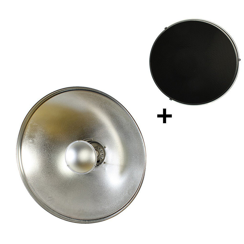 StudioKing Beauty dish Plateado SK-BD420 42 cm con Rejilla nido de abeja