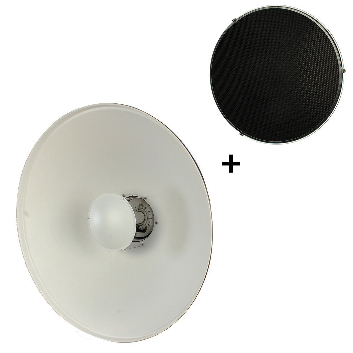 StudioKing Beauty dish Blanco SK-BD550W 55 cm con Rejilla nido de abeja