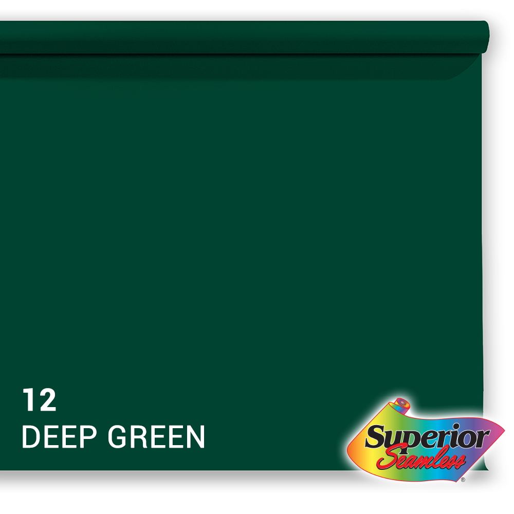 Superior Papel de fondo 12 Profundo Verde 1.35 x 11m