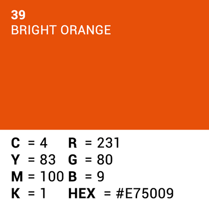 Superior Papel de fondo 39 Bright Naranja 1.35 x 11m — 5