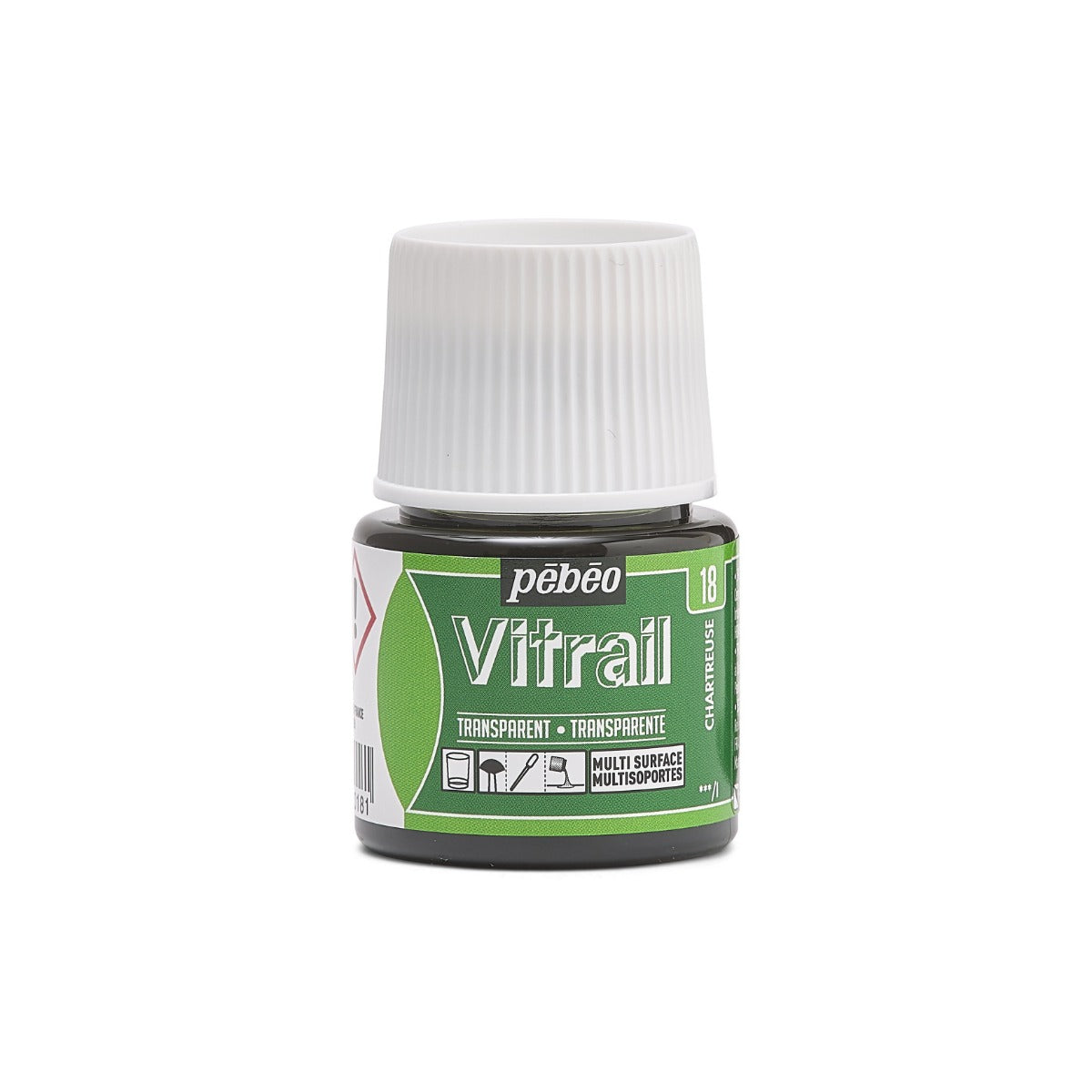 Pebeo Vitrail Transparente Pintura para vidrio 45 ml - 18 - Chartreusegeel