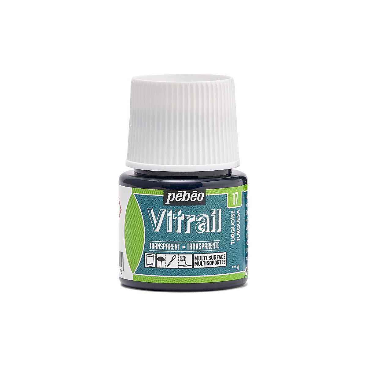 Pebeo Vitrail Transparente Pintura para vidrio 45 ml - 17 - Turkoois