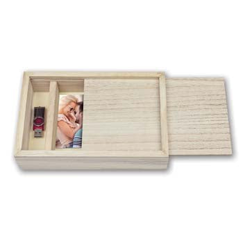 Zep marco de fotos Almacenamiento Caja Marrón USB CX7568 para Foto 15x20 cm — 2