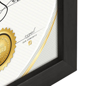 Zep V4729B Certificado Negro 29,7x42 cm — 2